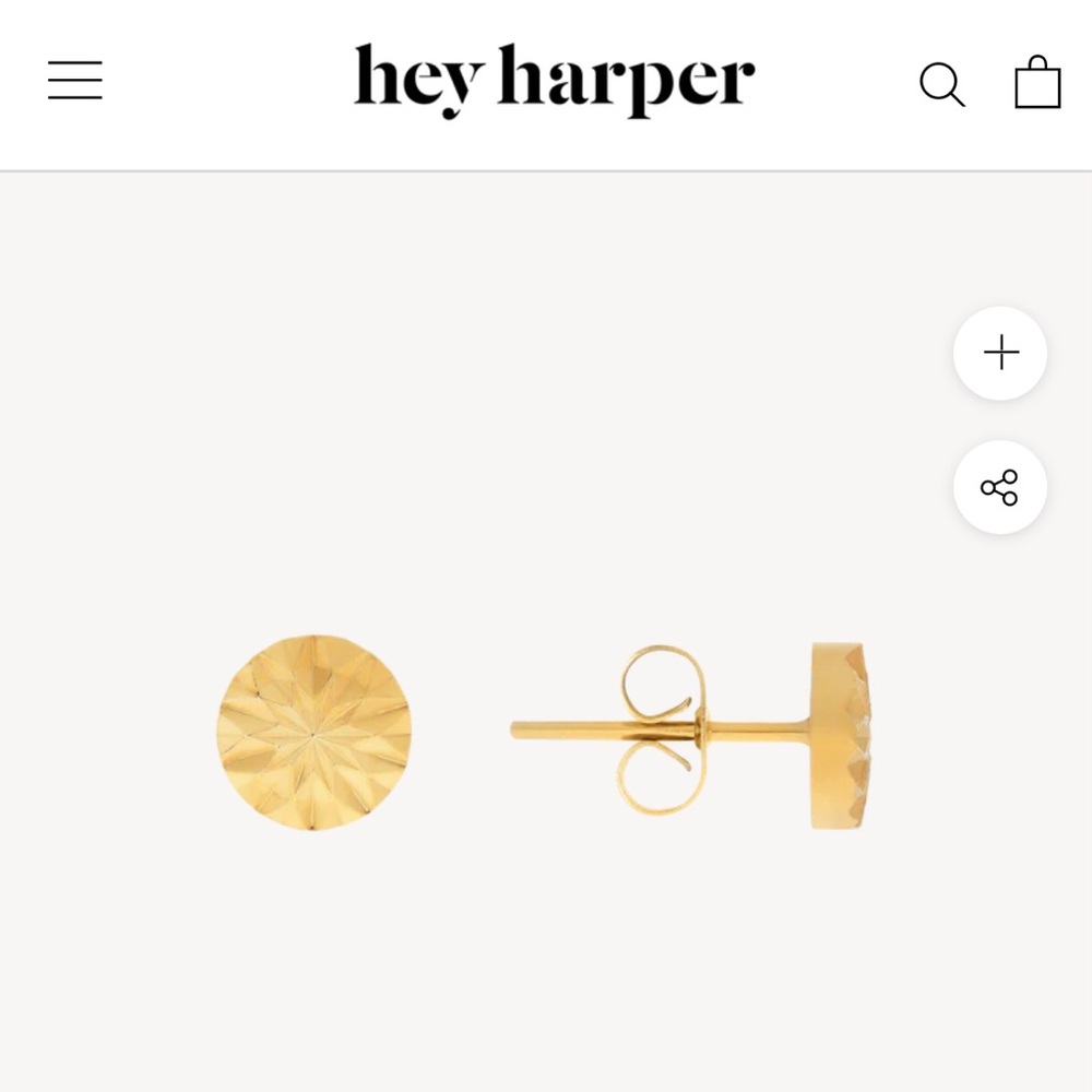 Hey Harper Gold Prism Studs